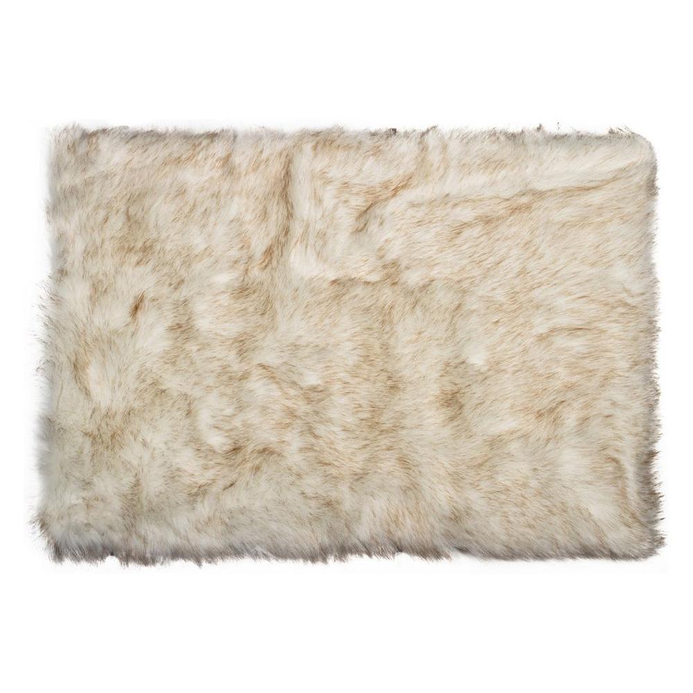 24" x 36"  Gradient Brown Faux Sheepskin Area Rug - 317163. Picture 3