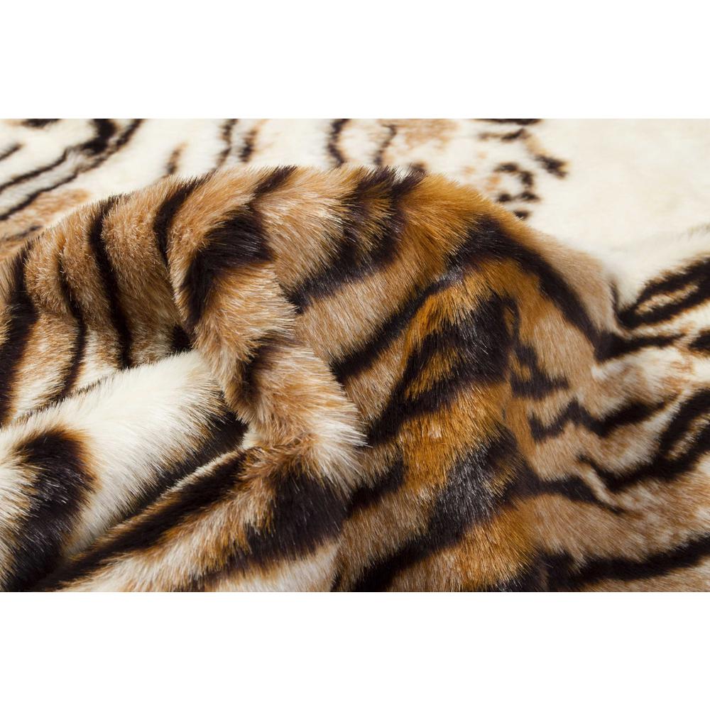 63" x 90" Tiger Faux Hide - Area Rug - 317181. Picture 2