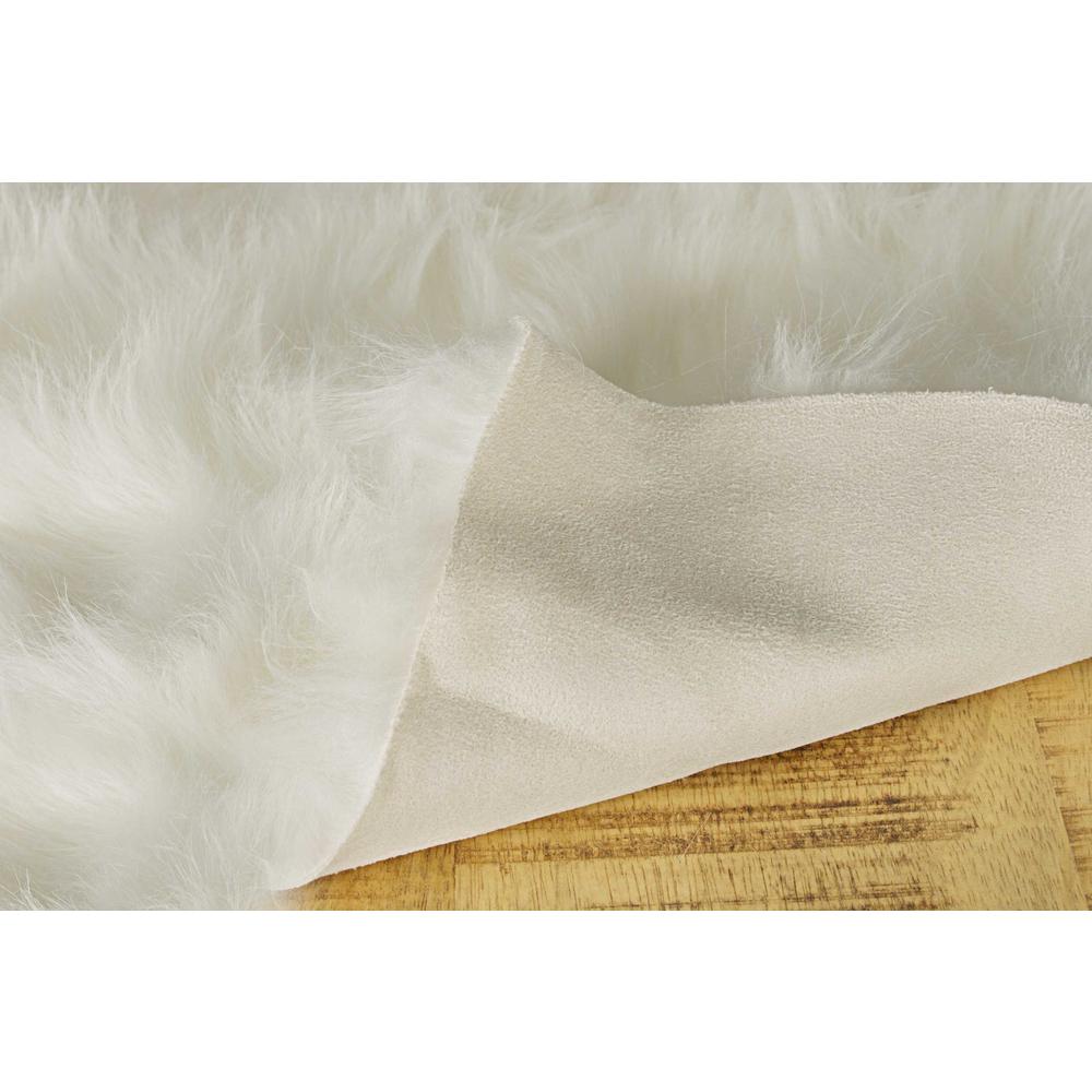 48" x 72" x 1.5" Off White Faux Sheepskin Area Rug - 317187. Picture 1