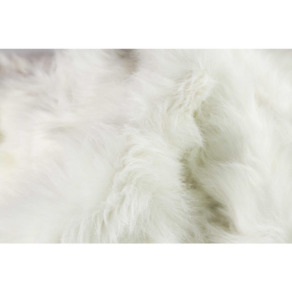 72" x 72" x 1.5" Off White Octo Faux Sheepskin - Area Rug - 317189. Picture 2
