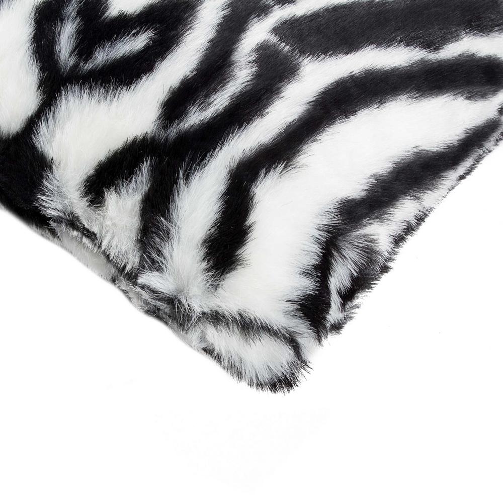 18" x 18" x 5" Denton Zebra Black and White Faux  Pillow 2 Pack - 317205. Picture 2
