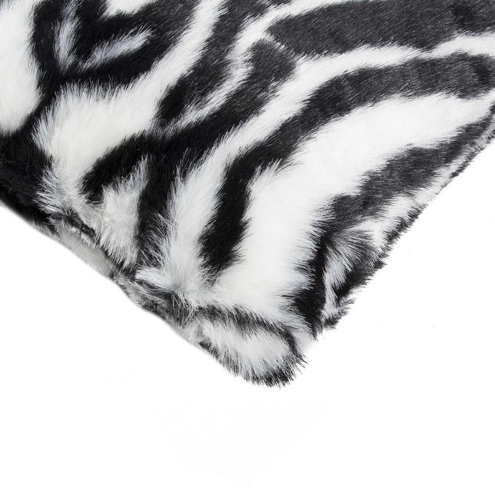 12" x 20" x 5" Denton Zebra Black and White Faux  Pillow 2 Pack - 317206. Picture 2