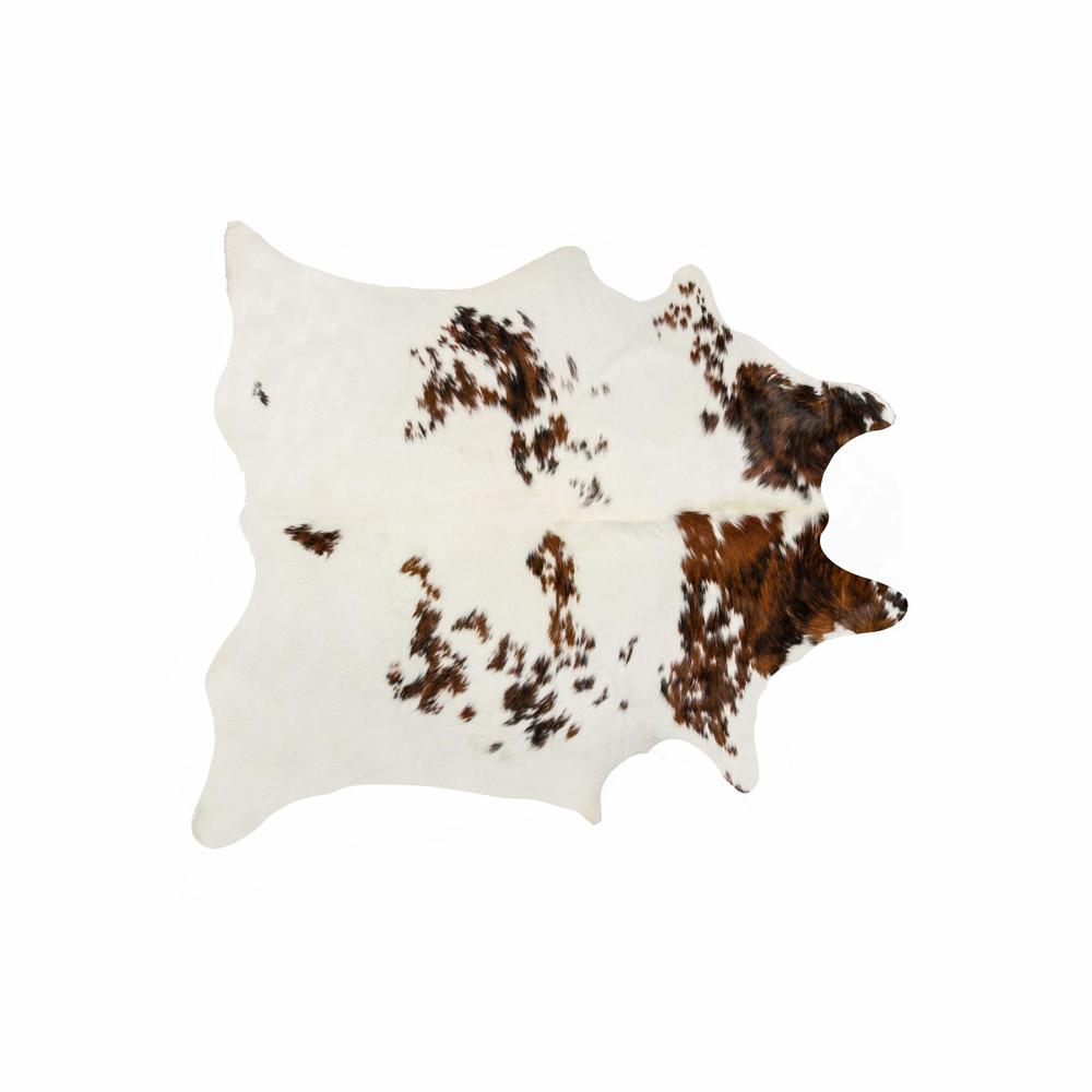 72" x 84" Salt & Pepper Cowhide Rug - S&P Chocolate/White - 317276. Picture 1