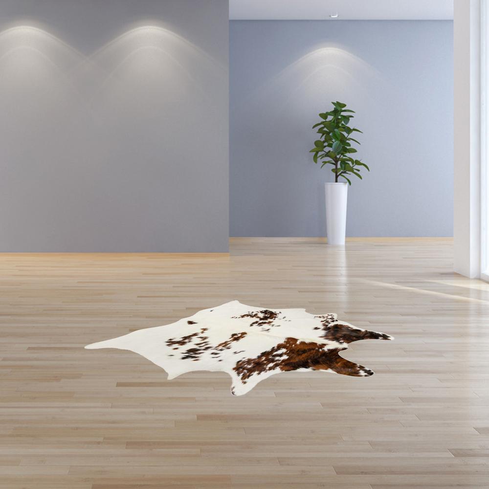 72" x 84" Salt & Pepper Cowhide Rug - S&P Chocolate/White - 317276. Picture 4
