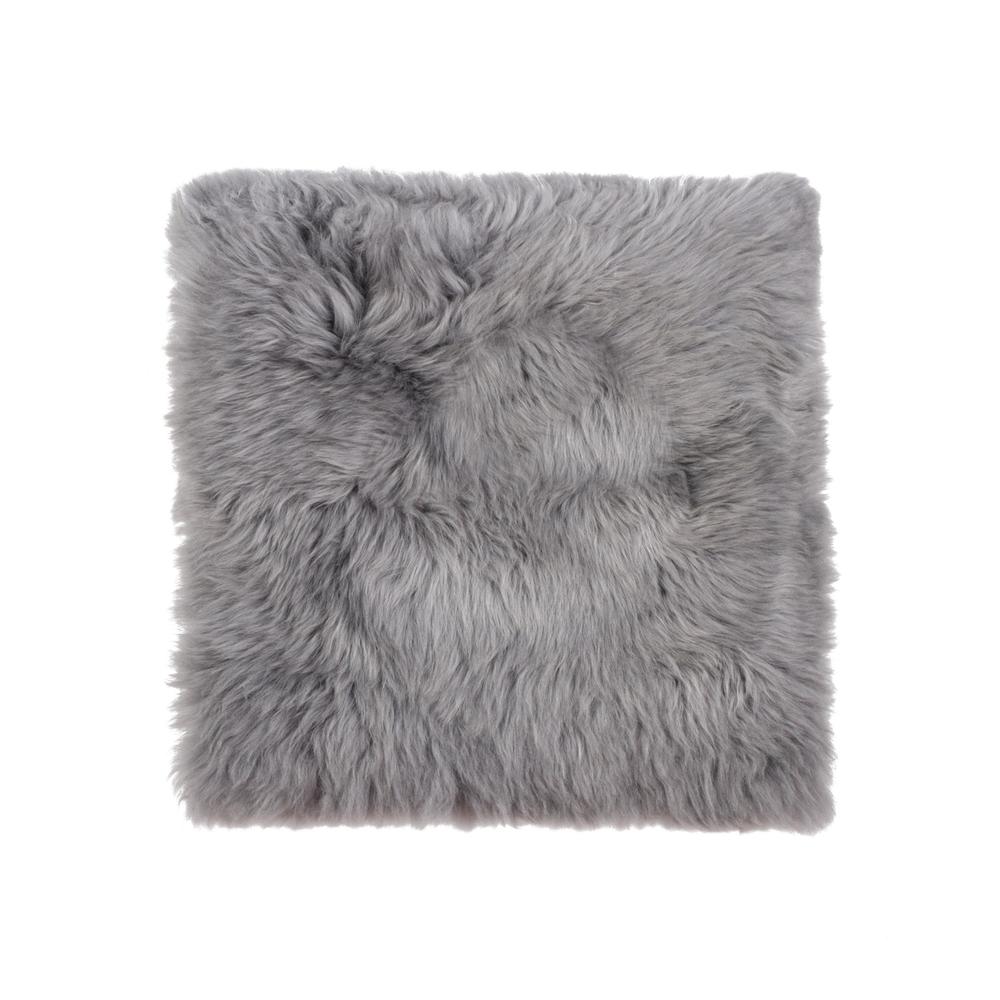 Gray Natural Sheepskin Seat Chair Cover - 317292. Picture 1