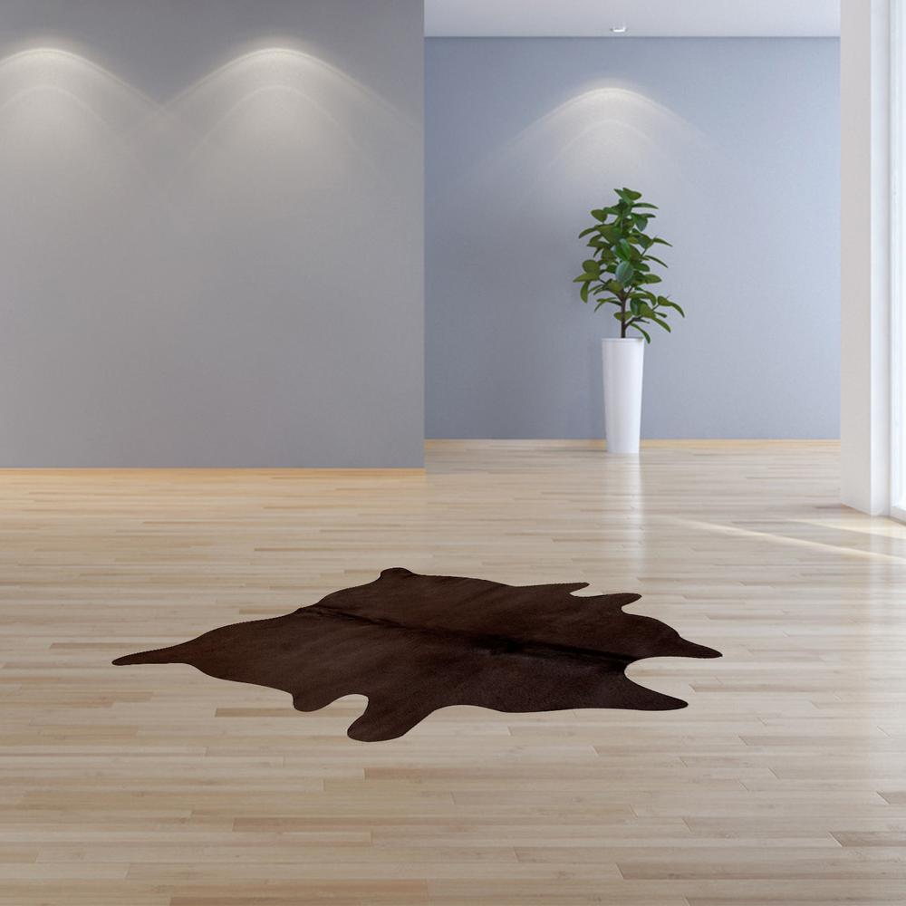 60" x 84" Chocolate Cowhide - Area Rug - 317309. Picture 4