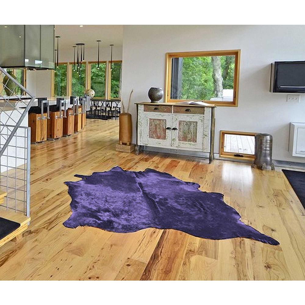 60" x 84" Purple Cowhide - Area Rug - 317311. Picture 3