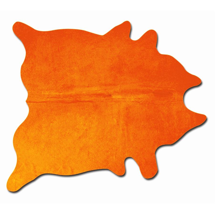 60" x 84" Orange Cowhide - Area Rug - 317335. Picture 1