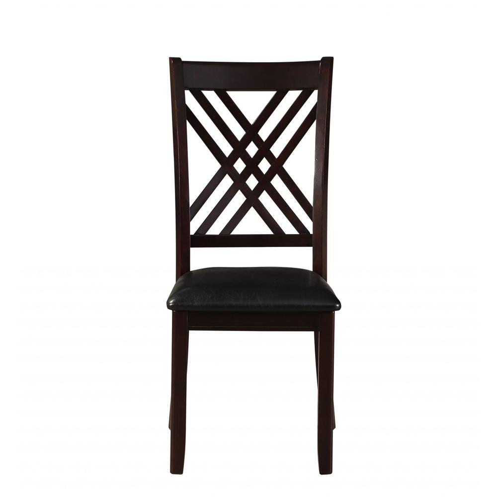 18" X 22" X 41" 2pc Black And Espresso Side Chair - 318946. Picture 4
