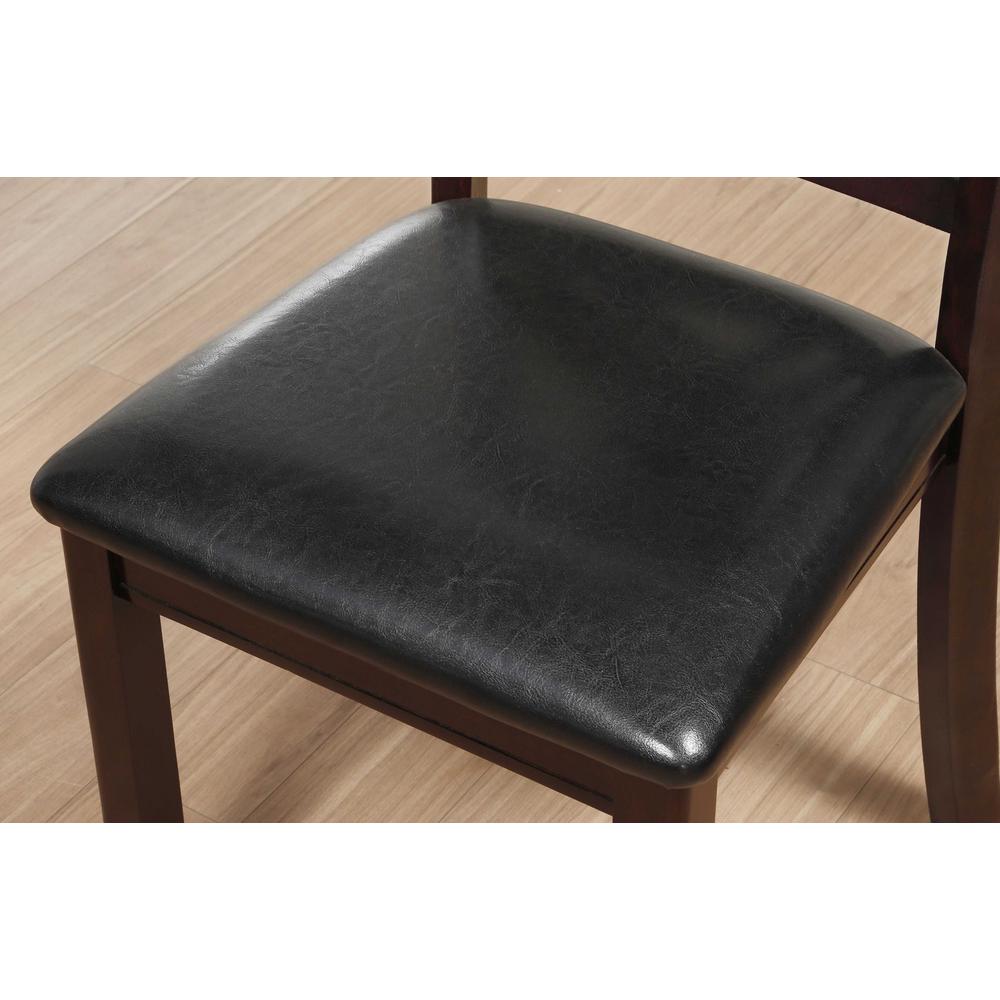 18" X 22" X 41" 2pc Black And Espresso Side Chair - 318946. Picture 6