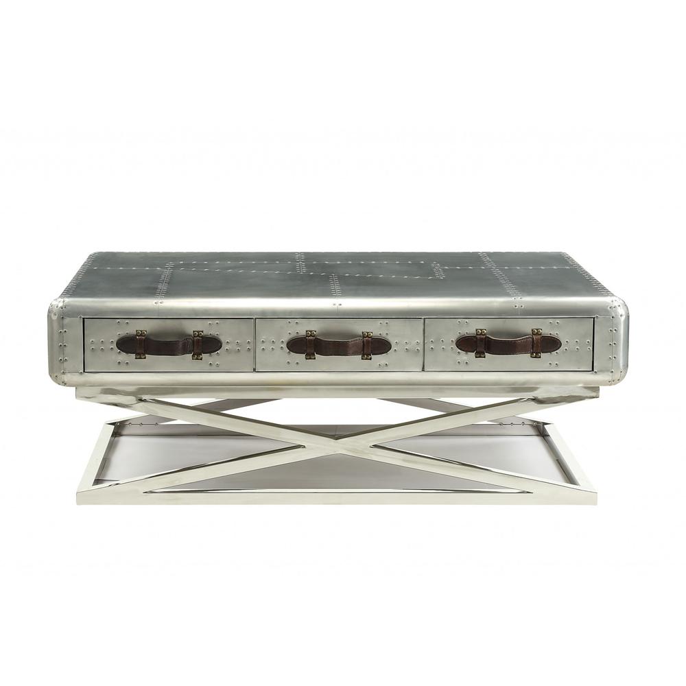 51" X 33" X 19" Aluminum Coffee Table. Picture 2