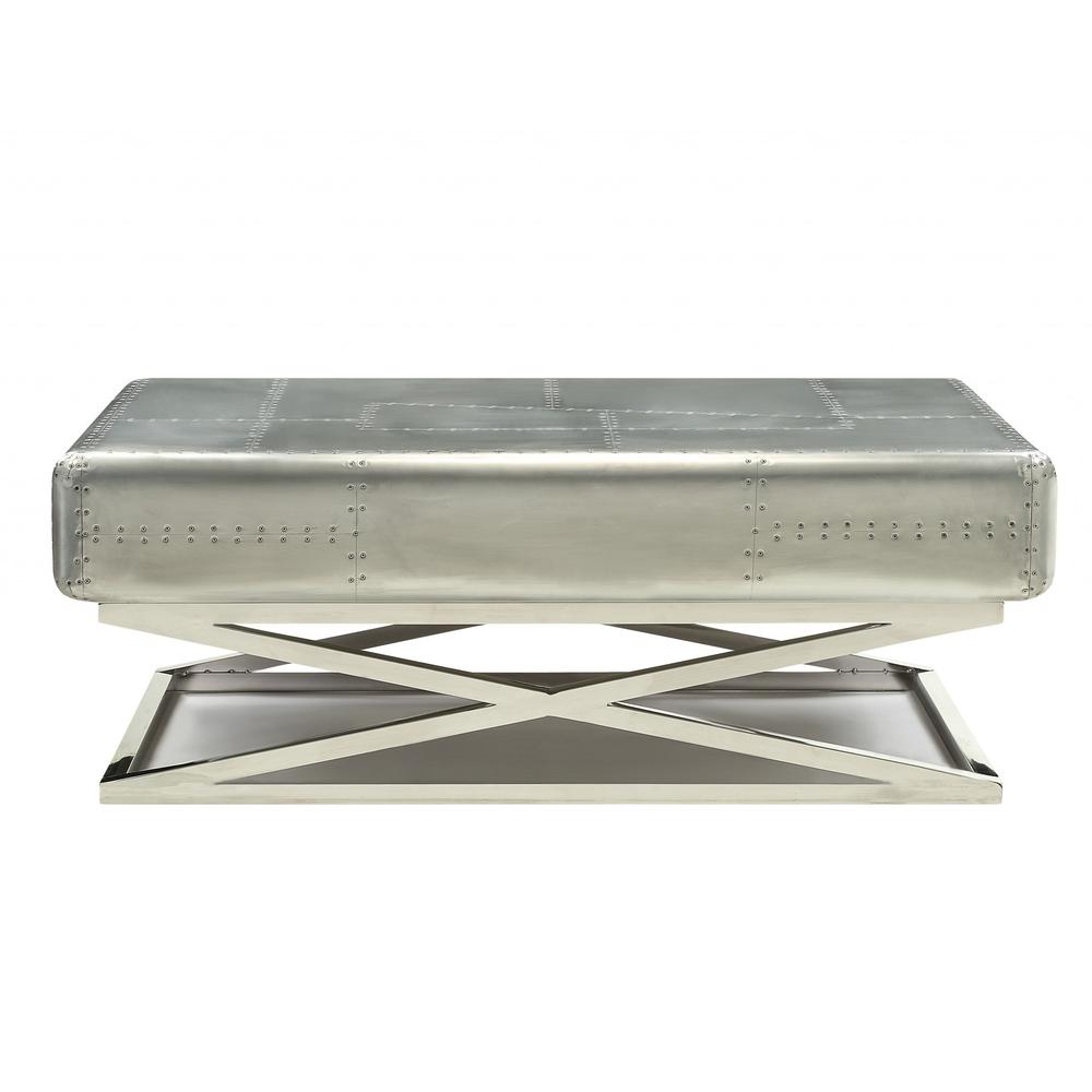 51" X 33" X 19" Aluminum Coffee Table. Picture 6