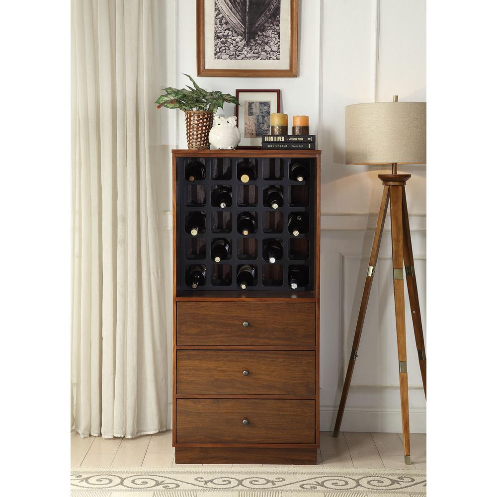 24" X 20" X 52" Wine Cabinet In Walnut - Mdf - 319127. Picture 5