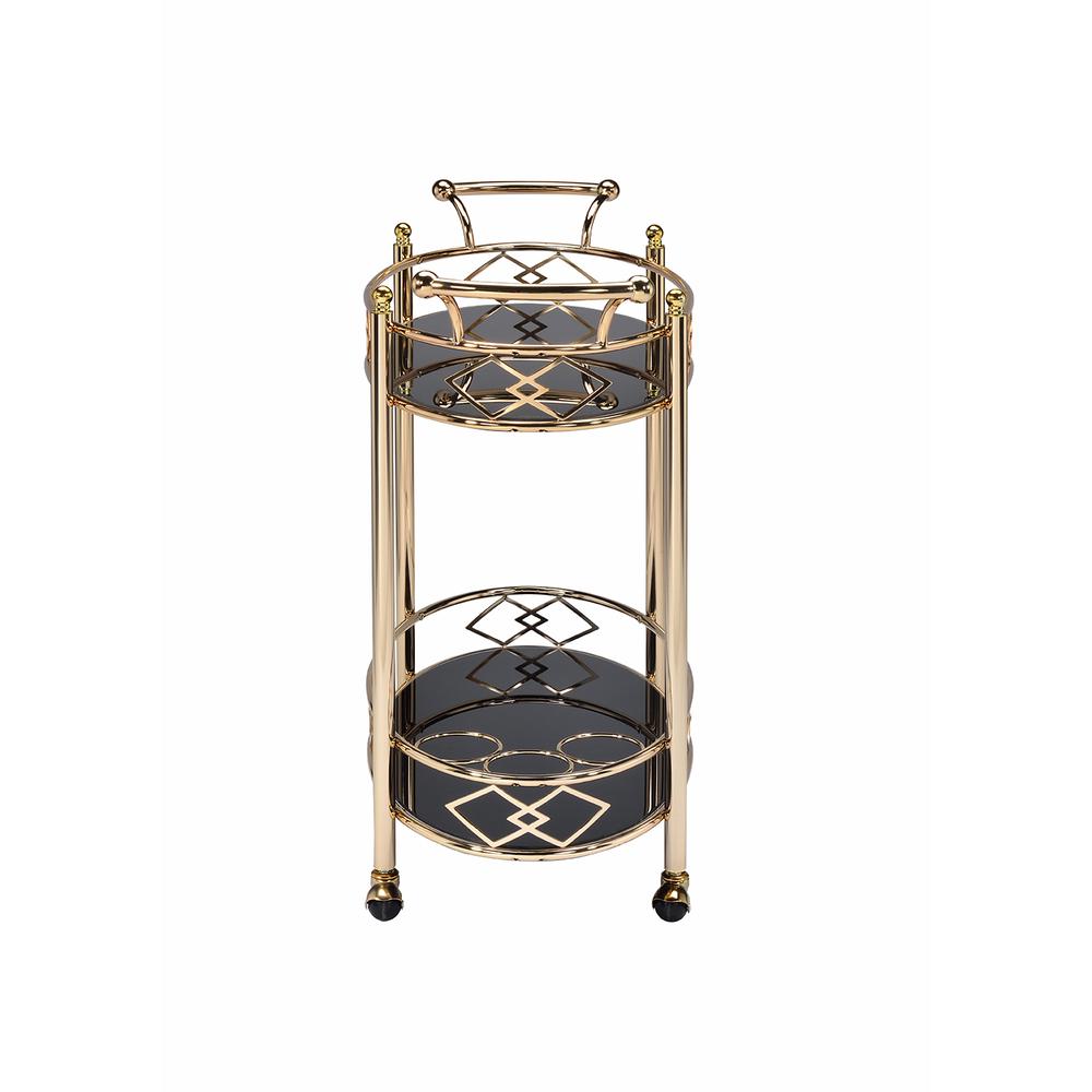 35" X 16" X 32" Gold Metal Serving Cart - 319140. Picture 3