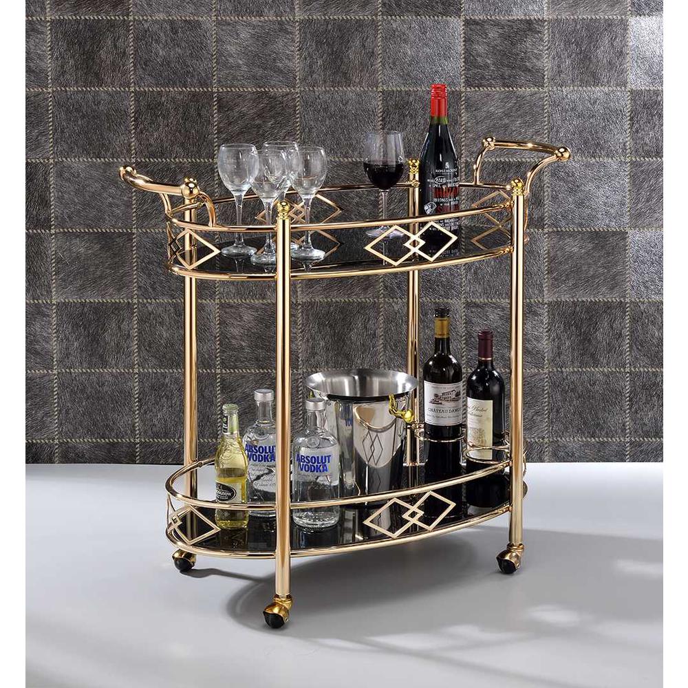 35" X 16" X 32" Gold Metal Serving Cart - 319140. Picture 5