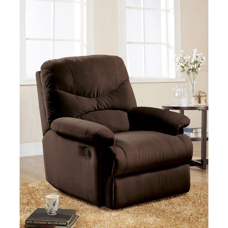 34.65" X 35.04" X 39.76" Chocolate Upholstered Motion Recliner - 320535. Picture 2