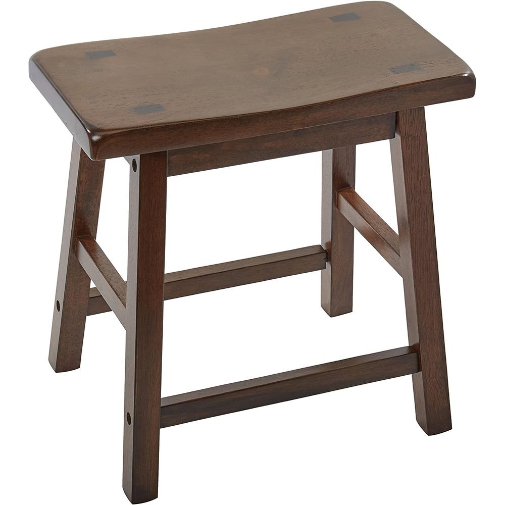 Walnut Wooden Set of 2 Stool - 320543. Picture 2