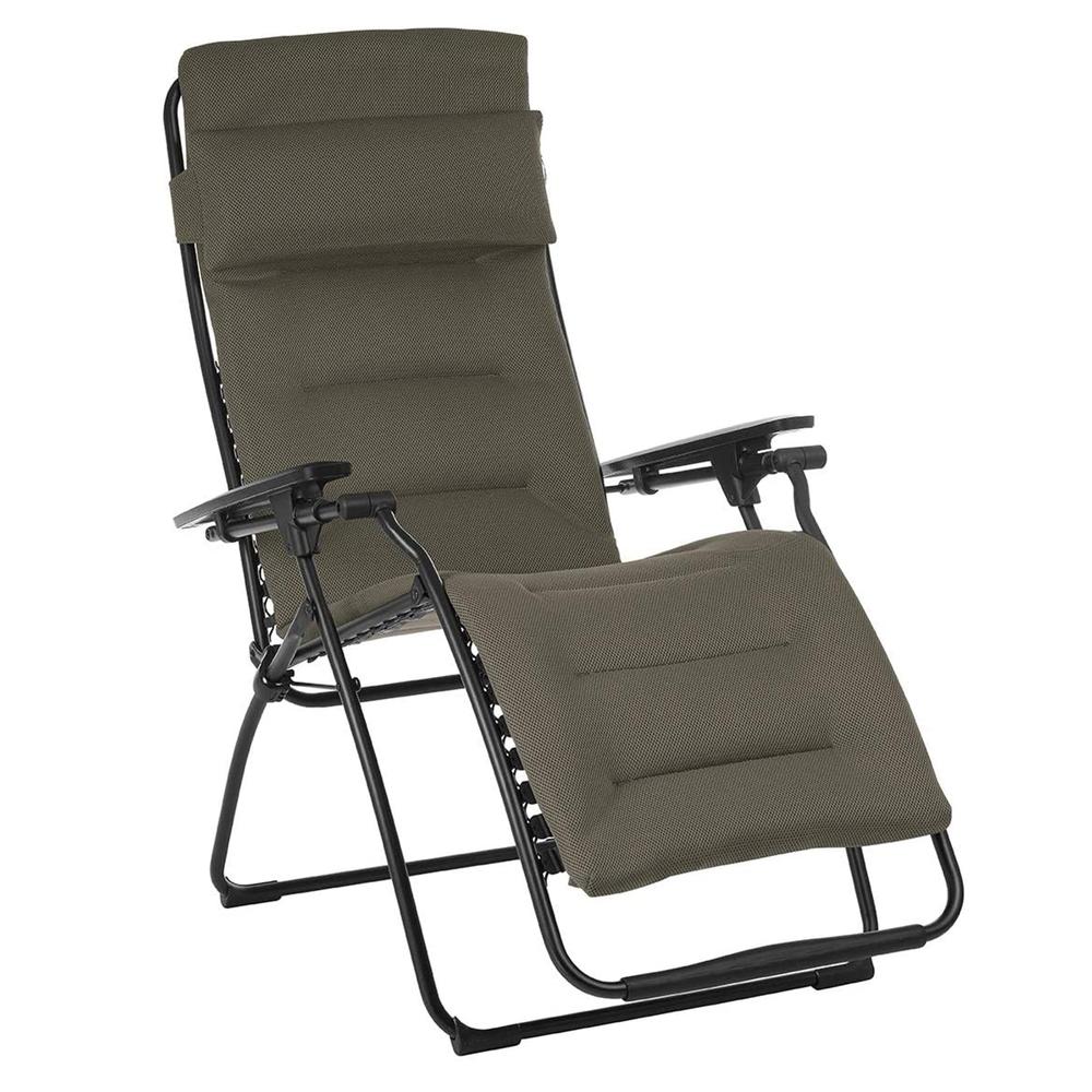 Zero Gravity Recliner - Black Frame - Taupe Fabric - 320606. Picture 1
