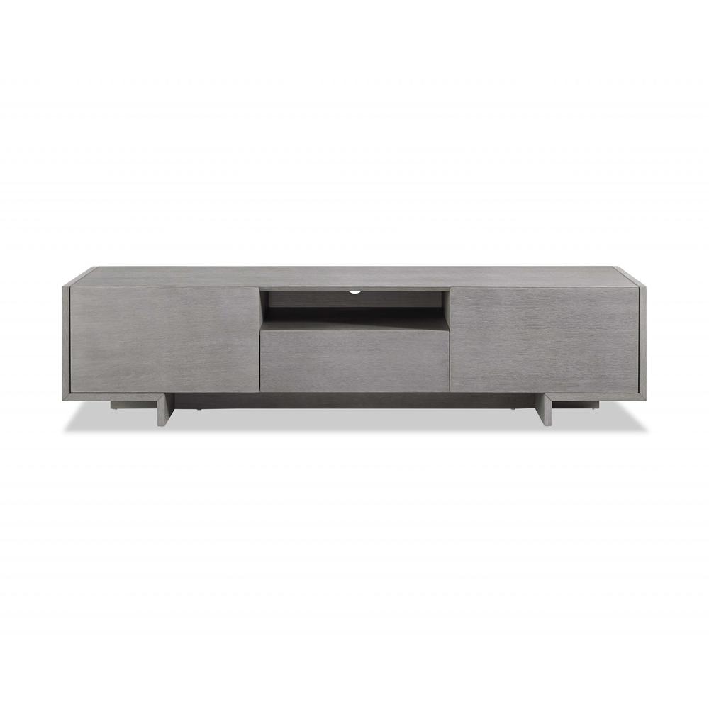 Tv Unit One Middle Drawer And 2 Lid Doors On The Sides All In Grey Oak Venee - 320797. Picture 1