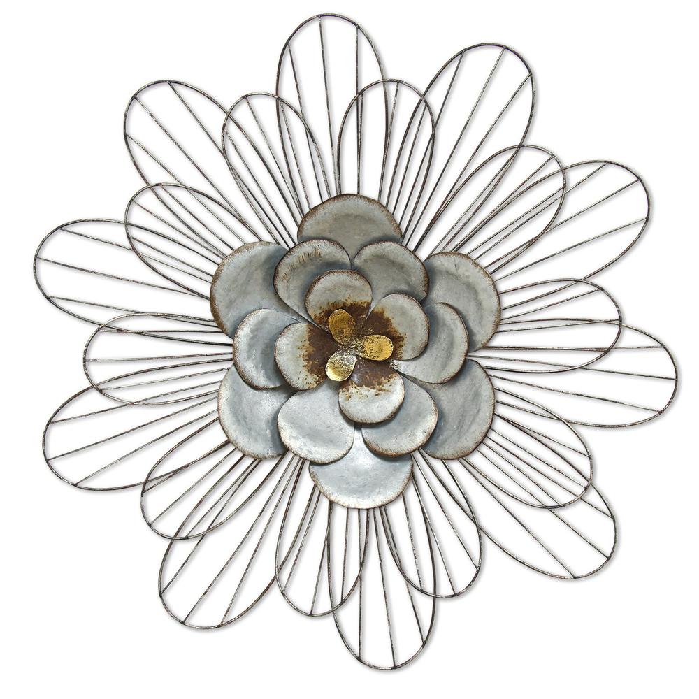 Well-Crafted Galvanized Daisy Metal Wall Decor - 321105. Picture 1