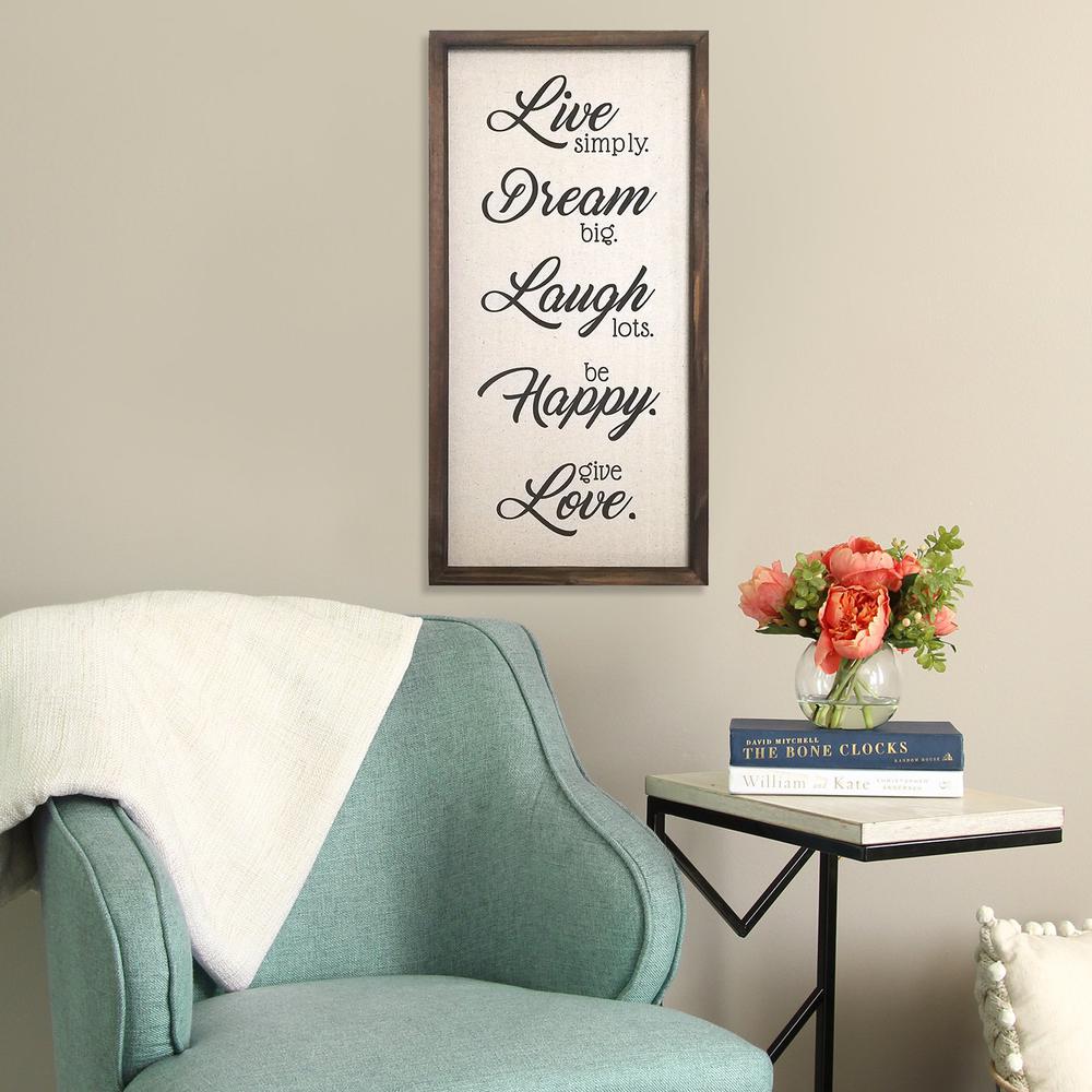Live Dream Laugh Happy Love Wood and Metal Wall Decor - 321213. Picture 2