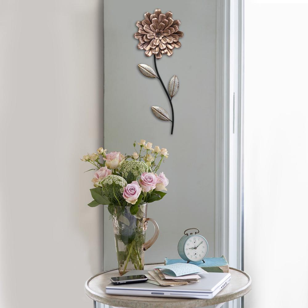 Romantic Flower Stem Metal Wall Decor - 321230. Picture 2