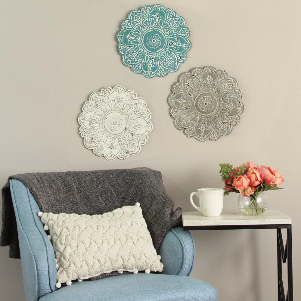Small Blue Medallion Wall Decor - 321238. Picture 2