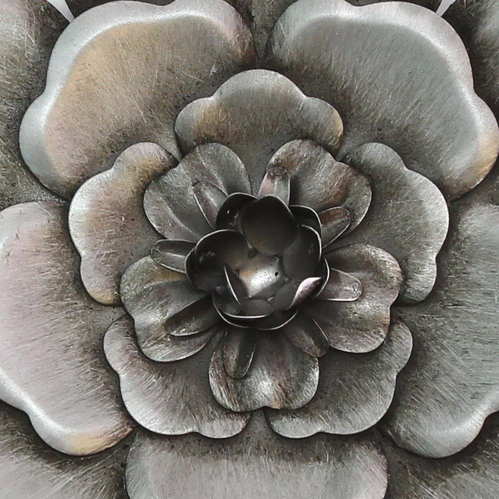Alluring Silver Metal Wall Flowers - 321303. Picture 4