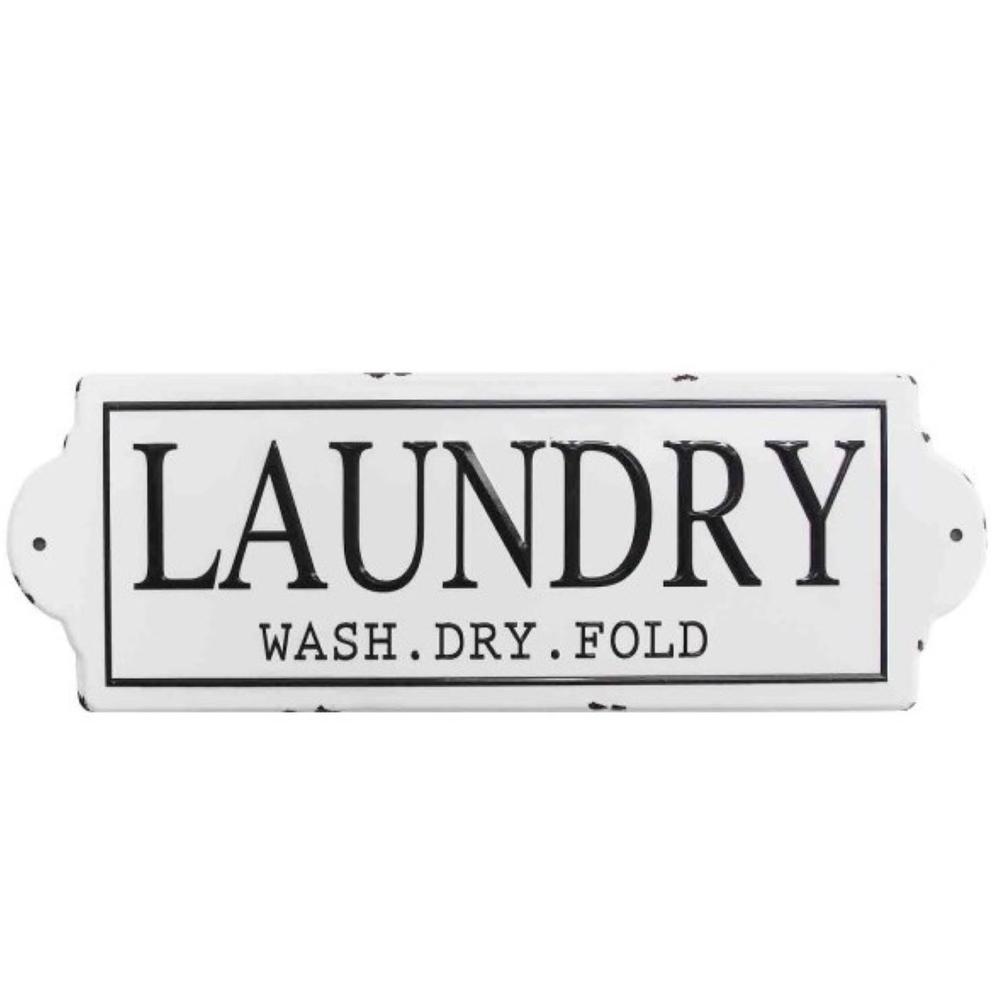 Wash Dry Fold Metal Laundry Wall Decor - 321329. Picture 1
