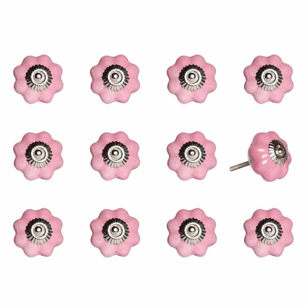 1.5" x 1.5" x 1.5" Pink Silver asnd Red Knobs 12 Pack - 321675. Picture 1