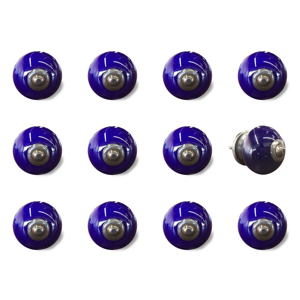 1.5" x 1.5" x 1.5" Navy and Copper  Knobs 12 Pack - 321687. Picture 1