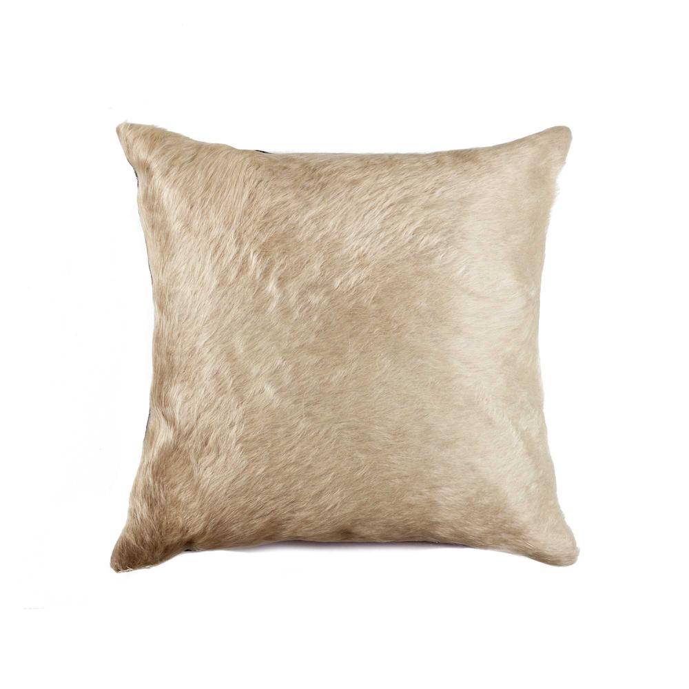 18" x 18" x 5" Natural Torino Cowhide  Pillow - 328250. Picture 1