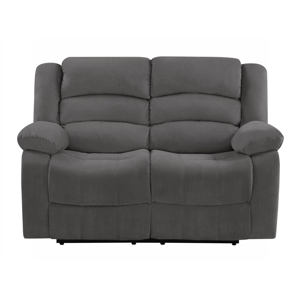 40" Contemporary Grey Fabric Loveseat - 329376. Picture 1