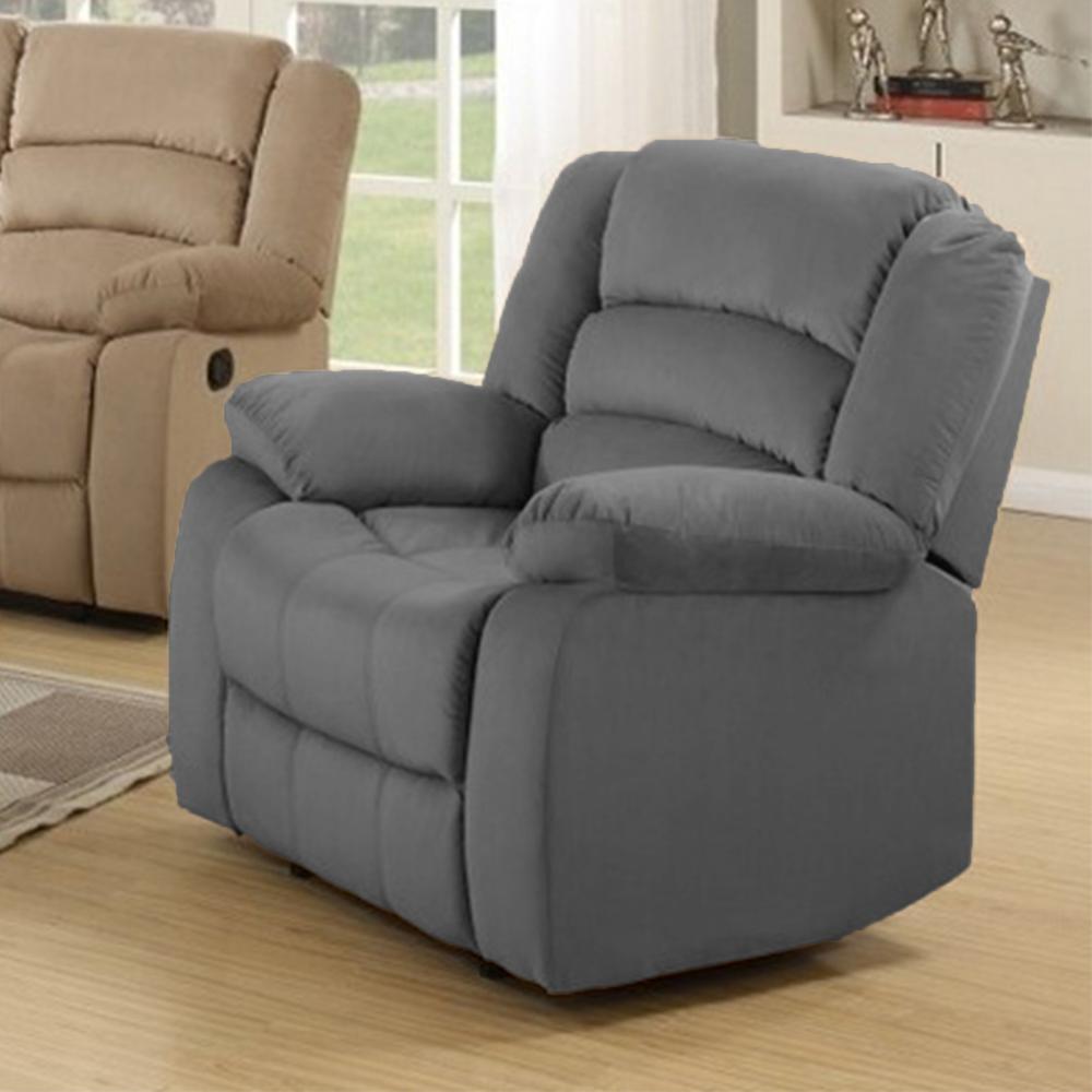 40" Contemporary Grey Fabric Chair - 329377. Picture 3