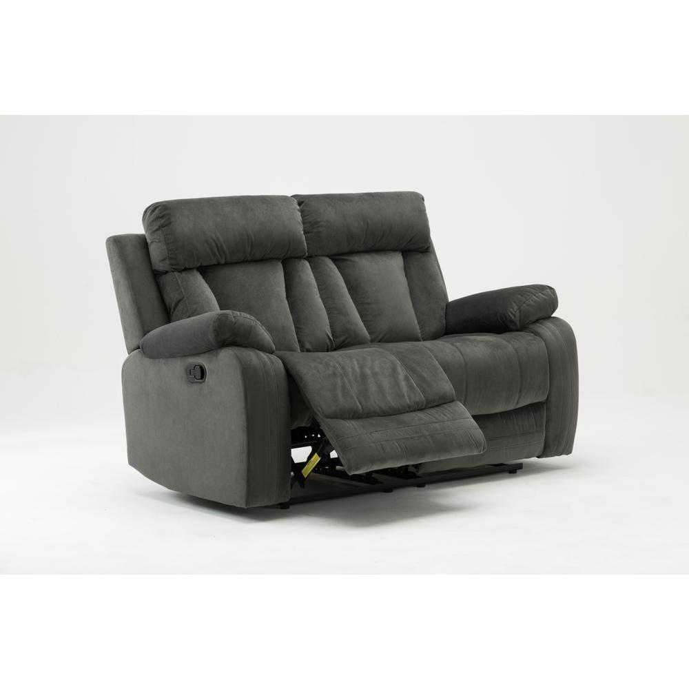 40" Modern Grey Fabric Loveseat - 329388. Picture 1