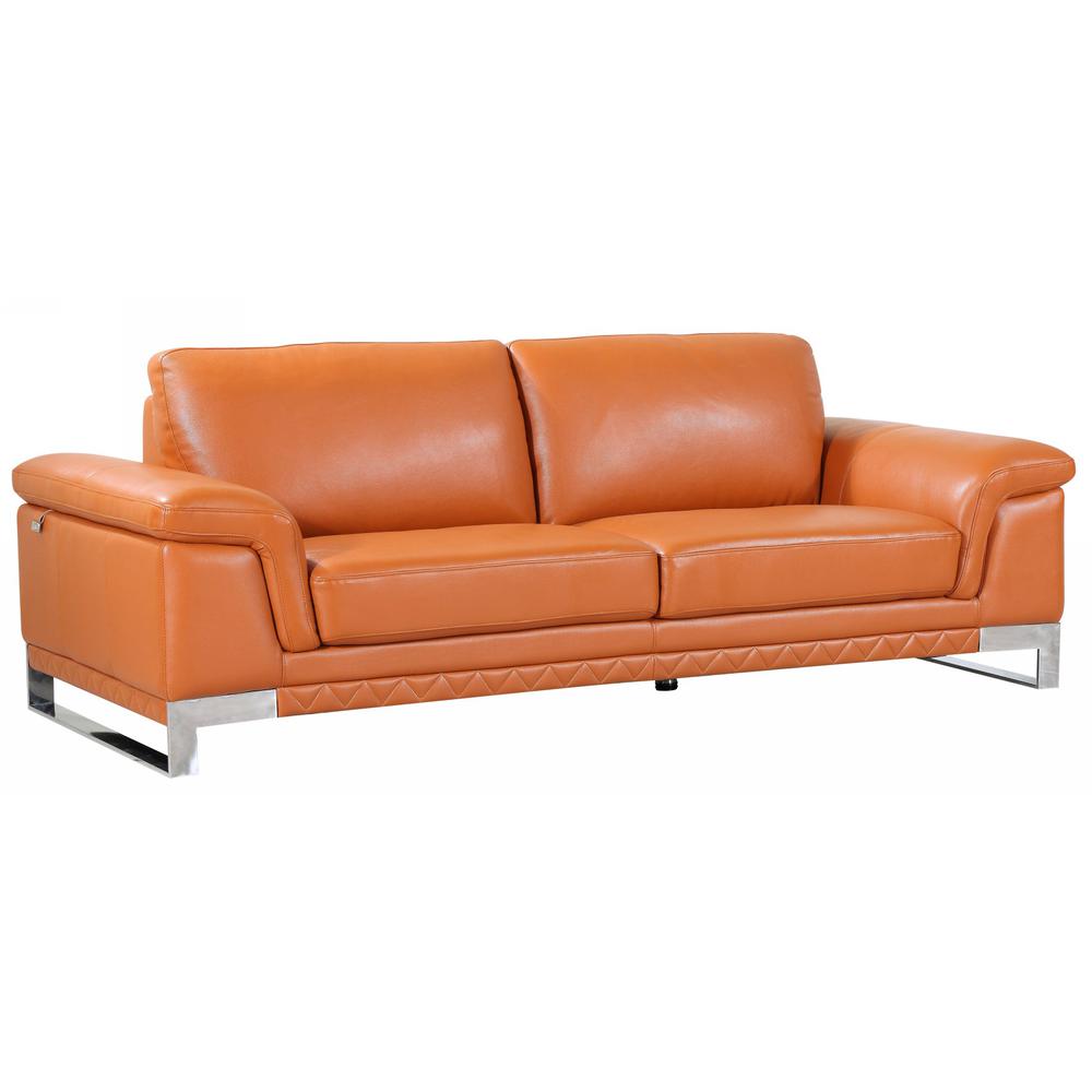32" Lovely Camel Leather Sofa - 329609. Picture 1