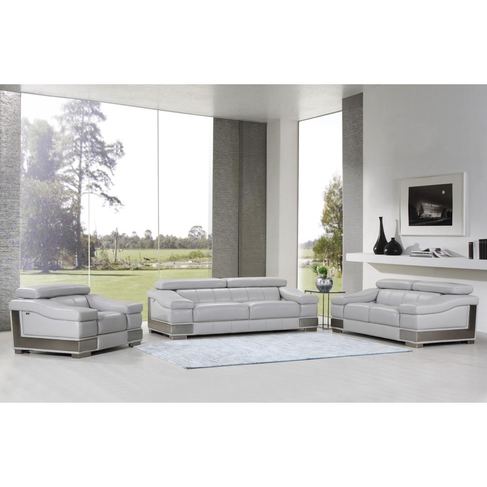 117" Lovely Light Grey Sofa Set - 329620. Picture 1
