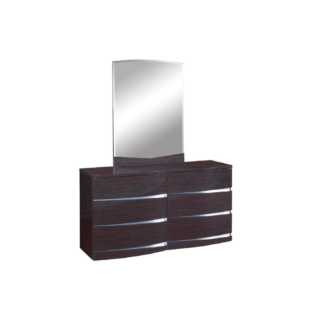 32" Exquisite Wenge High Gloss Dresser - 329626. Picture 1