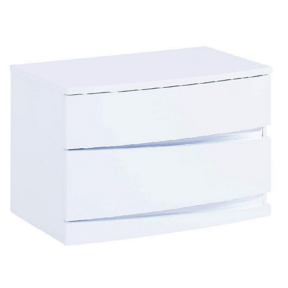 16.5" Exquisite White High Gloss Nightstand - 329629. Picture 1