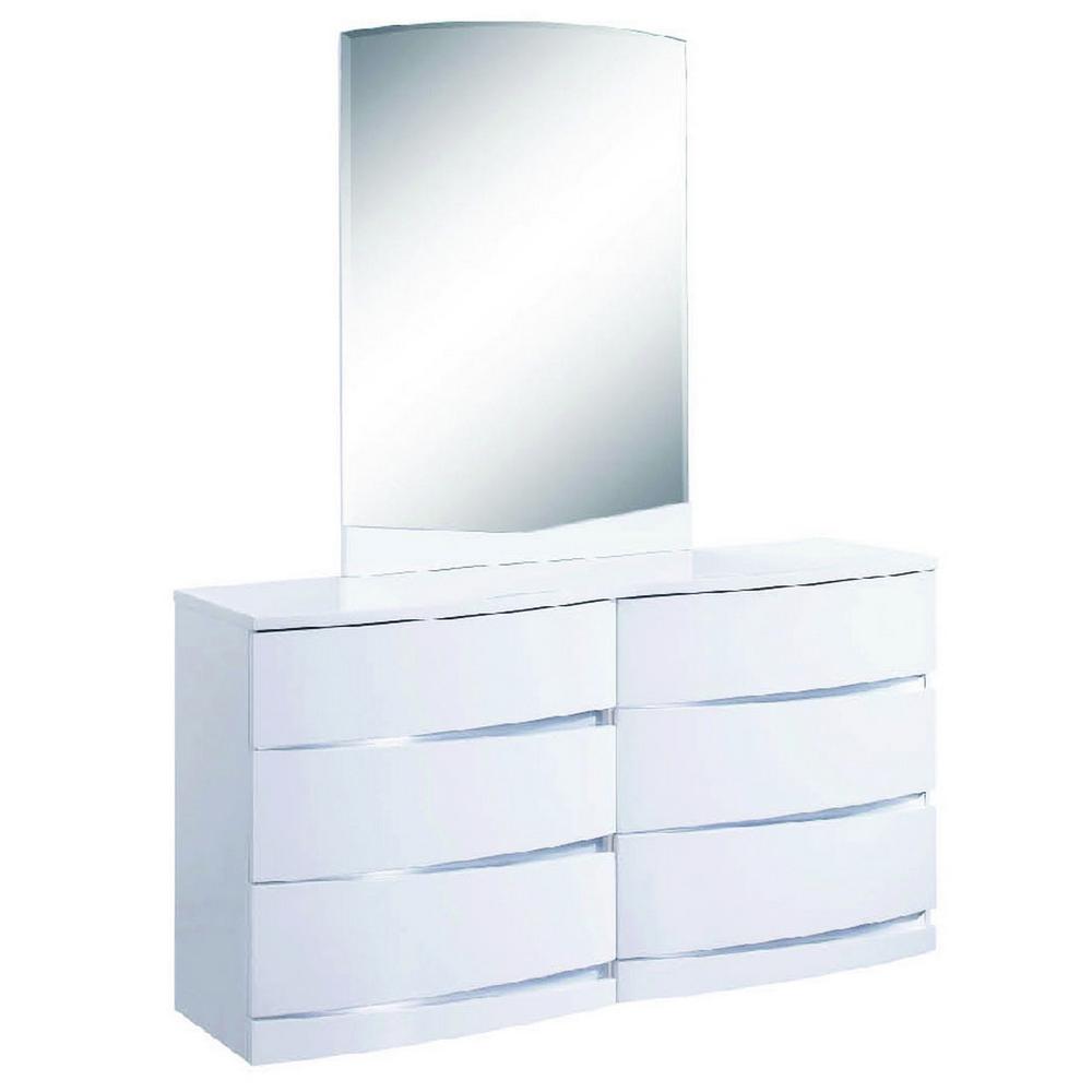 32" Exquisite White High Gloss Dresser - 329631. Picture 1