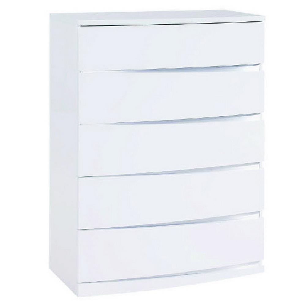 32" Exquisite White High Gloss Chest - 329633. Picture 1