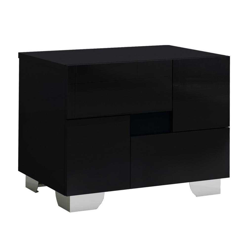 18" Superb Black High Gloss Nightstand - 329643. Picture 1