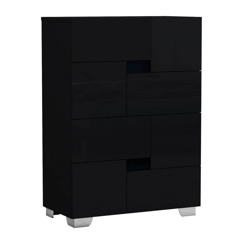 44" Superb Black High Gloss Chest - 329646. Picture 1