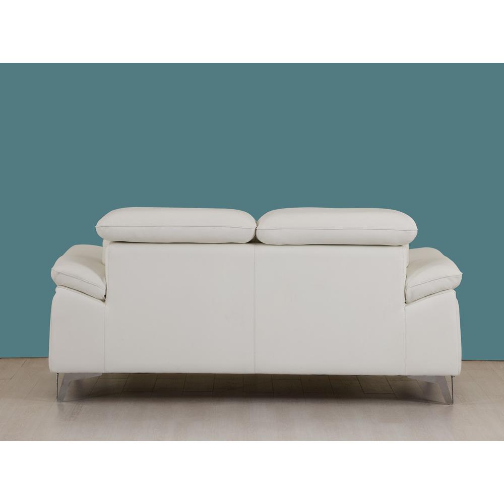 31" Fashionable White Leather Loveseat - 329687. Picture 6