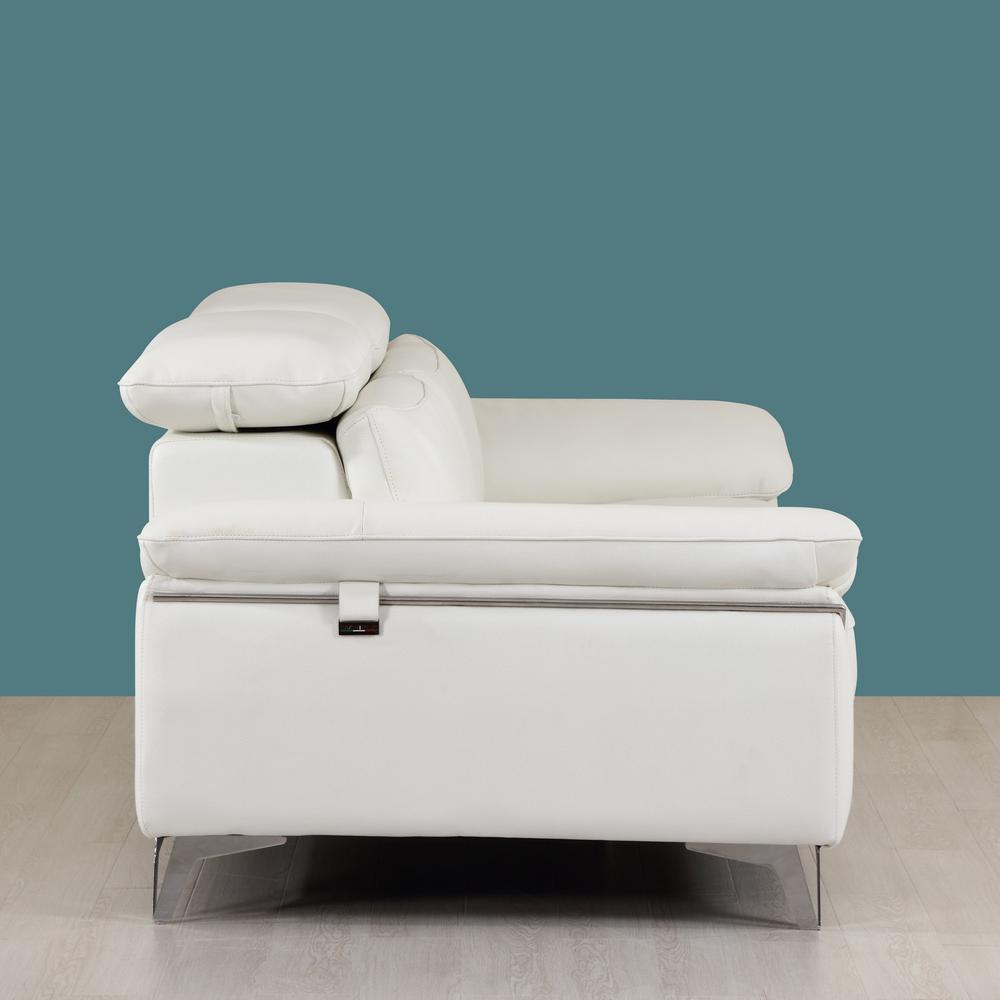 31" Fashionable White Leather Sofa - 329688. Picture 4