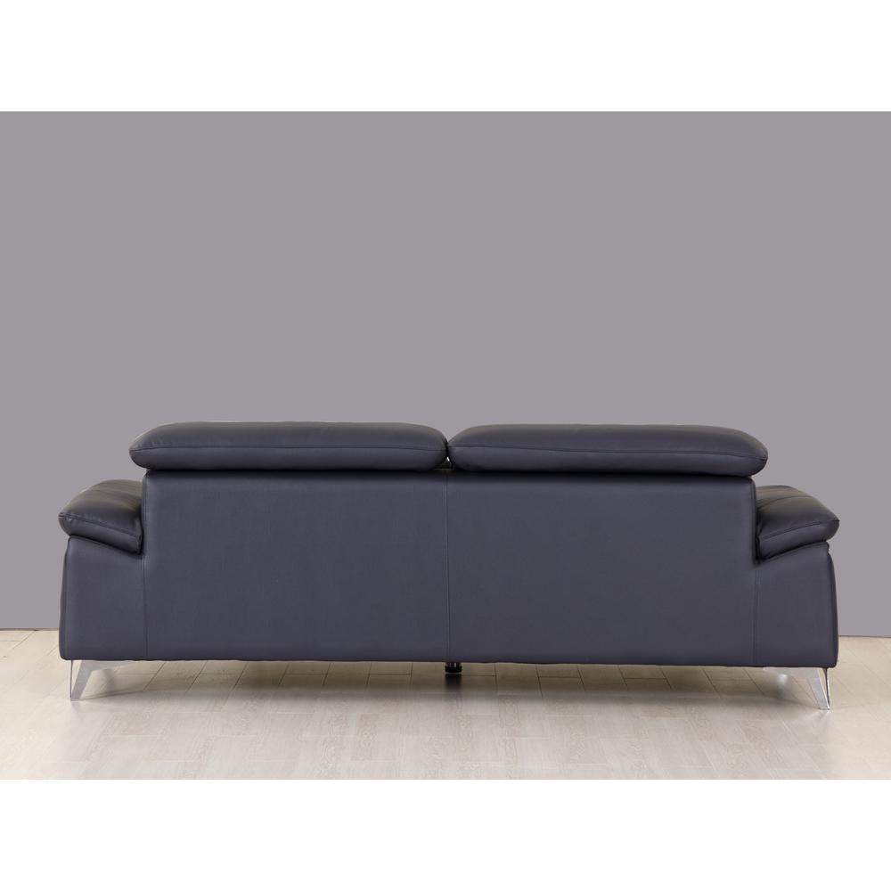 31" Fashionable Navy Leather Sofa - 329692. Picture 5