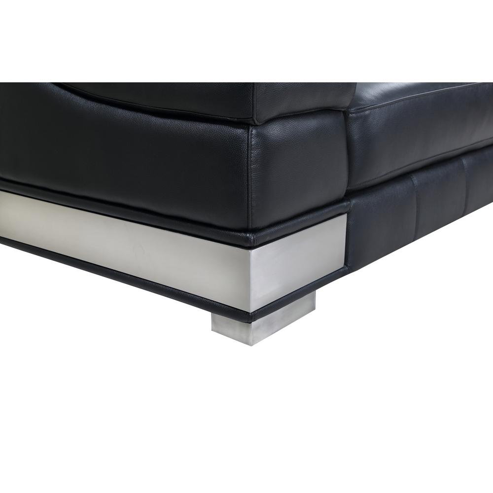 31to 39" Modern Black Leather Sofa - 329713. Picture 5