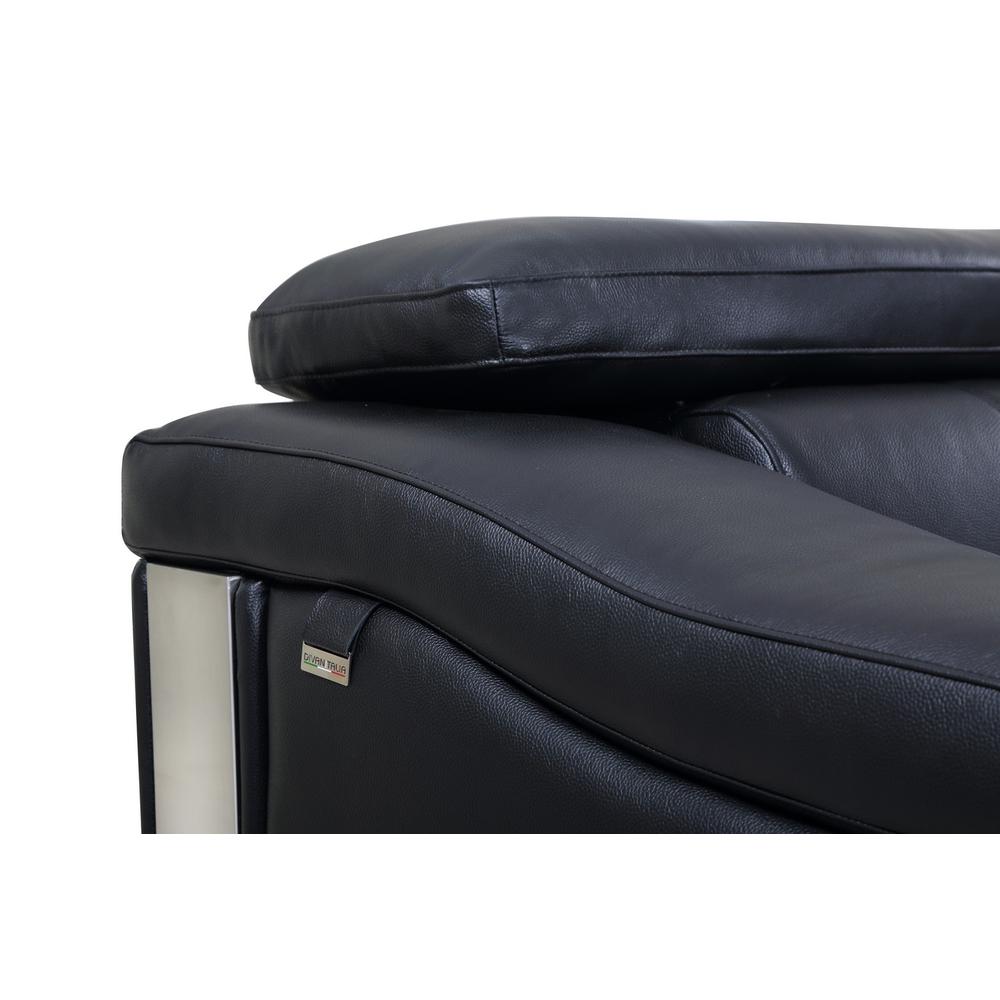31to 39" Modern Black Leather Sofa - 329713. Picture 6