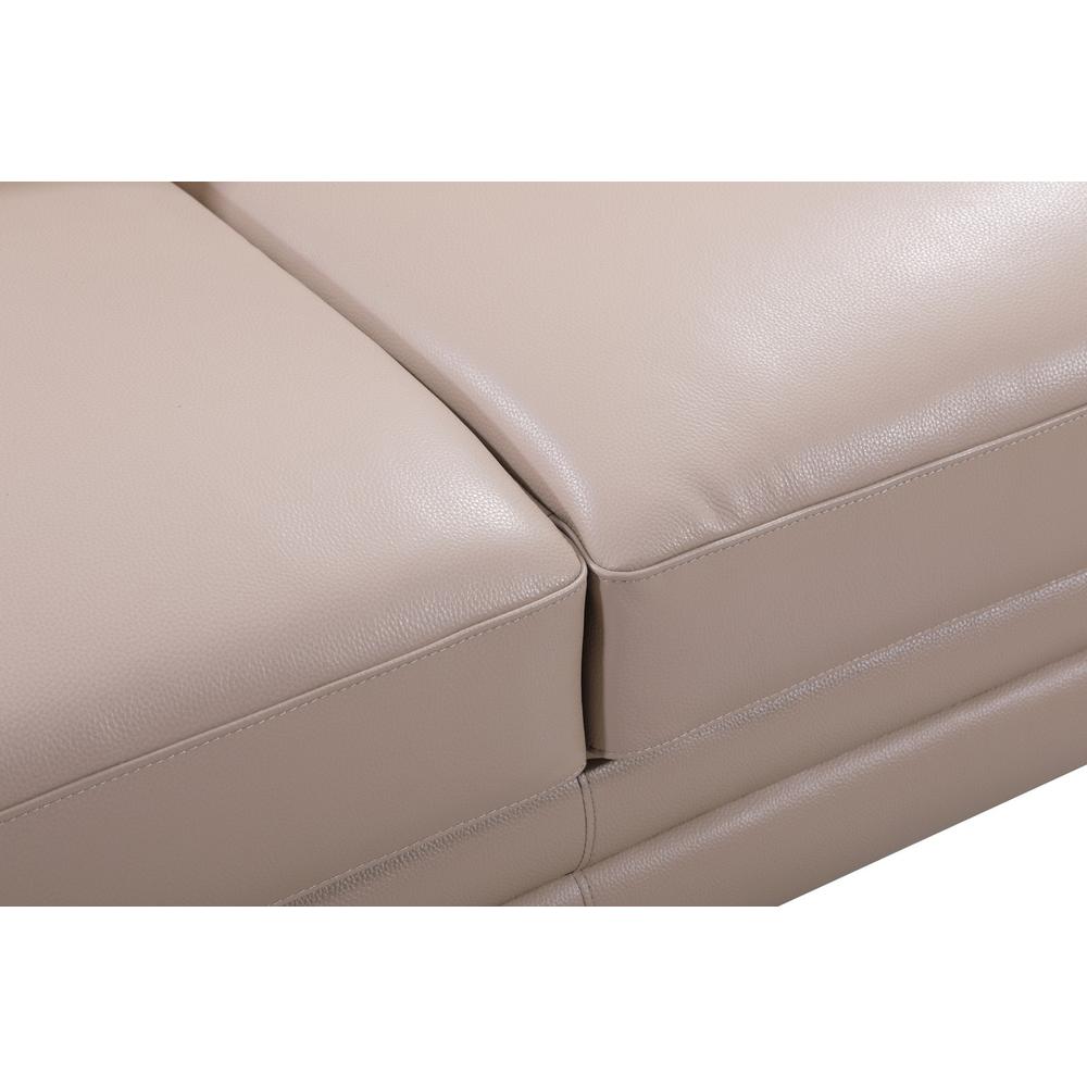 29" to 38" Modern Beige Leather Sofa - 329718. Picture 6