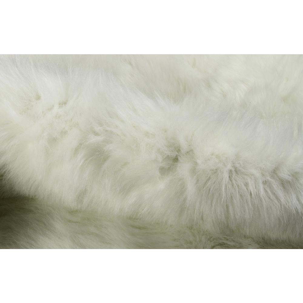 Faux Cowhide Rug 4' x 5'  - Off White - 332248. Picture 3